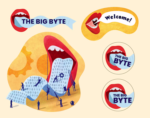 The Big Search - Illustrations + Logo for a Substack Newsletter 