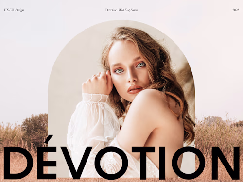 Dévotion Website Design for Luxury Wedding Dresses