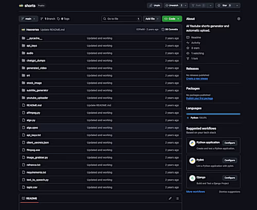 AI Youtube shorts generator and automatic upload.