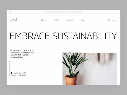 EcoVivo Landing Page Design