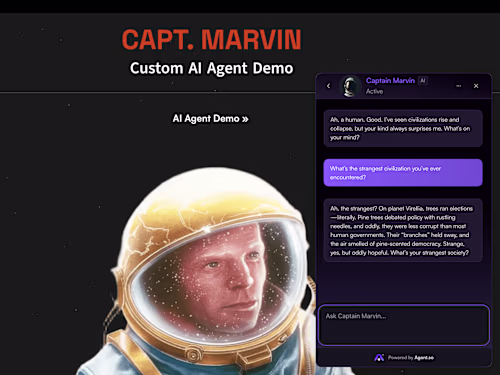 Captain Marvin: Cosmic AI Agent Design