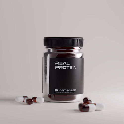 3D Supplement Bottle Design