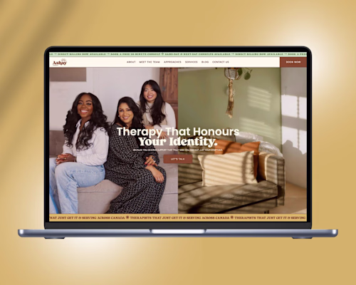 Showit website design for Ashay Theraphy