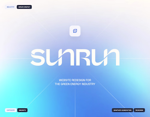 Website in the green energy industry. Solar panels