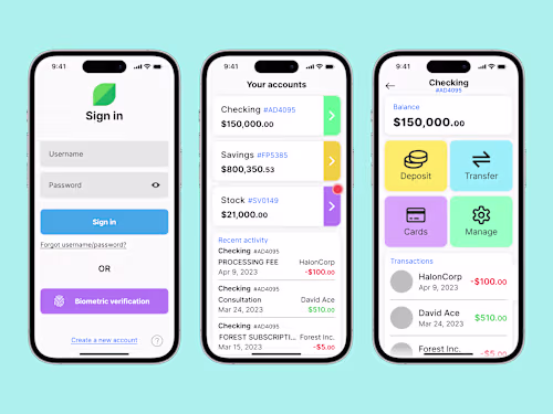 Banking App Mobile Interface