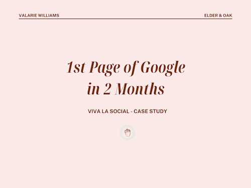 1st Page Google Ranking in 2 Months