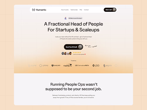 Humanto  Framer design & development