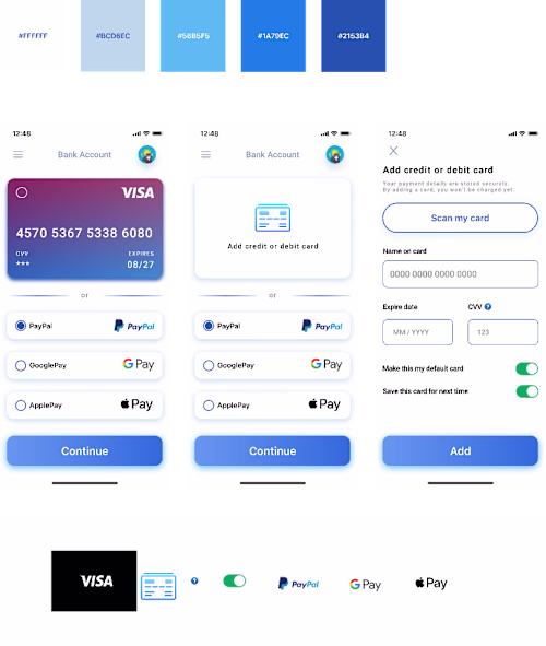 Bank app Payment Methods