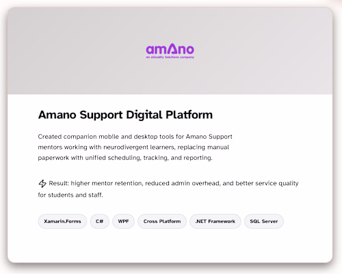 Designed and built companion mobile