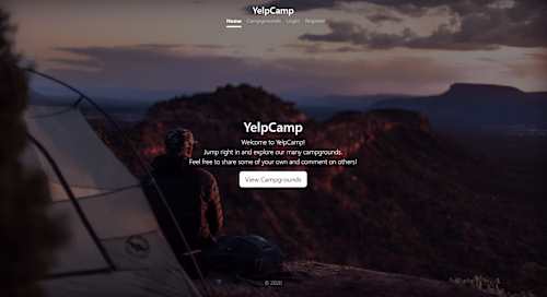 YelpCamp - A Yelp platform for campgrounds.