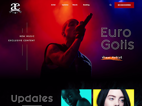 Record Label (Custom UI/UX + Custom Wordpress Backend)