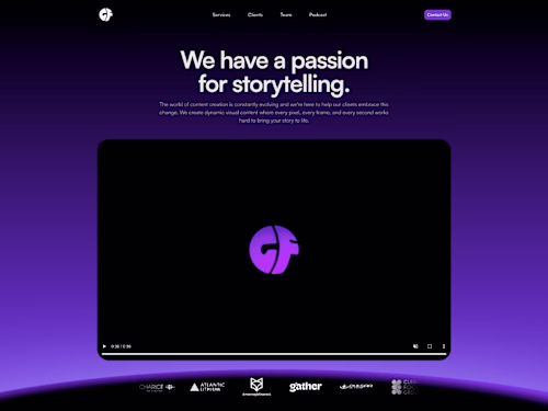 Landing page build in Framer