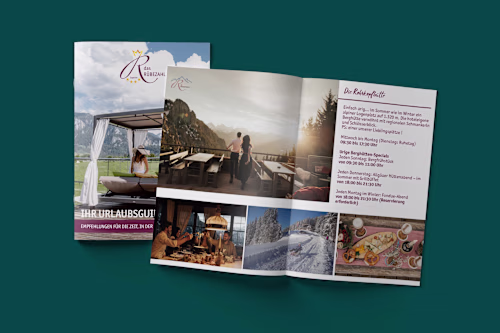 Holiday brochure for a luxury hotel