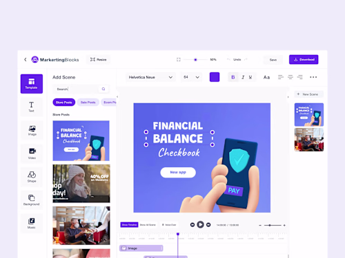 MarketingBlocks Intuitive SaaS App