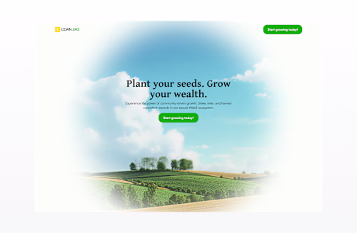 Screens from CORN SRS, a