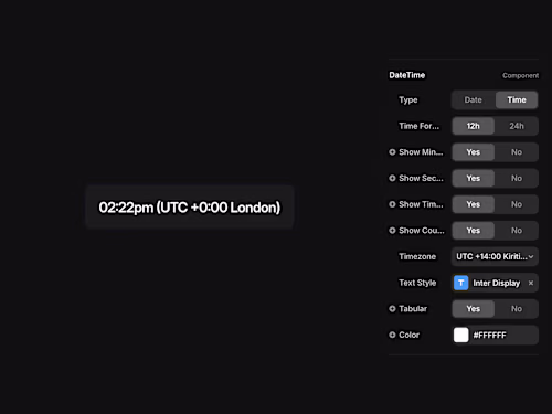 Advanced Date & Time Framer Code Component