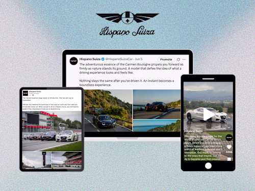 Hispano Suiza I Copywriting and Social Media Management