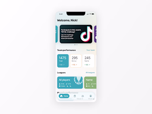 Fantasy mobile app redesign