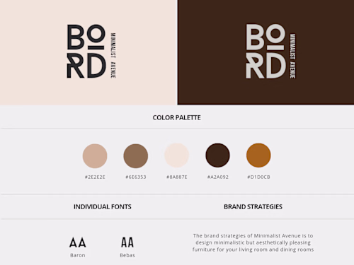 Digital Branding Moodboard for Minimalist Avenue