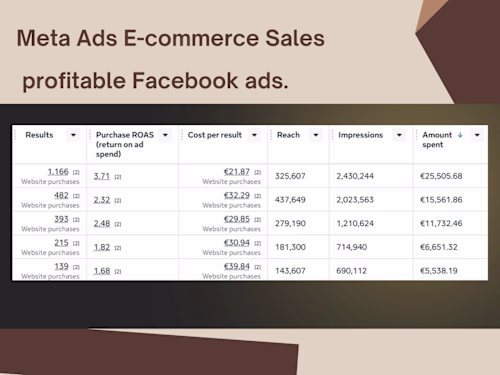 Meta Ads E-commerce Sales Campaign