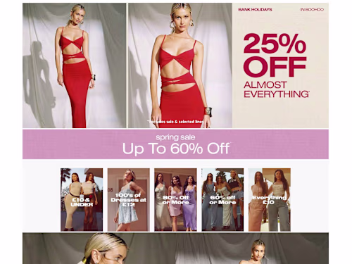Write 4 Email Campaigns & Home Page Copy for Boohoo Fashion UK 