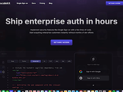 Scalekit | Enterprise ready Authentication Platform for SaaS