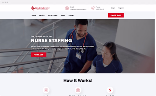 Nurse Staffing Website Design