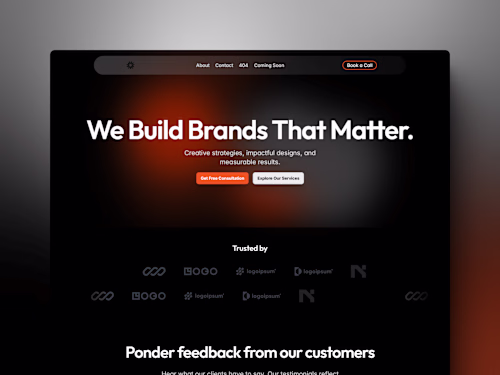 Luminous Dark - Framer Agency landing page Website