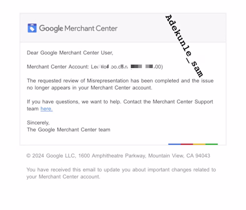 Fix google merchant center misrepresentation