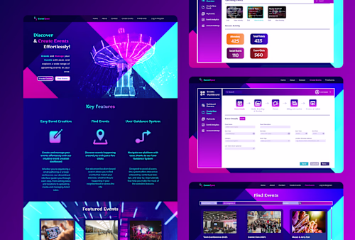 Event Management Website with User Guidance System