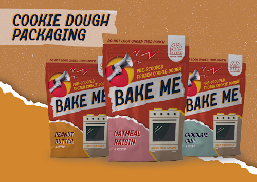 Vintage Cookie Dough Packaging for Emerging Brand
