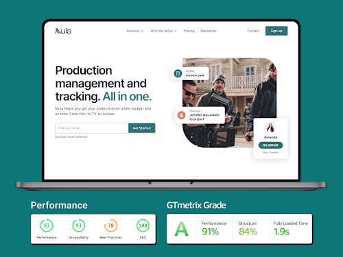 Webflow Design and Development - Mula.me | Webflow Developer