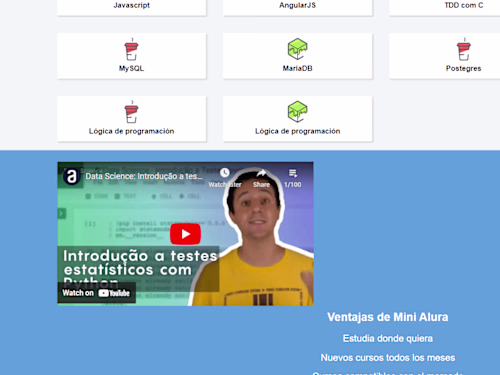 Mini Alura | Cursos online