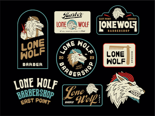 Lone Wolf Barbershop: Branding