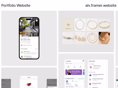 Portfolio Website: alv.framer.website