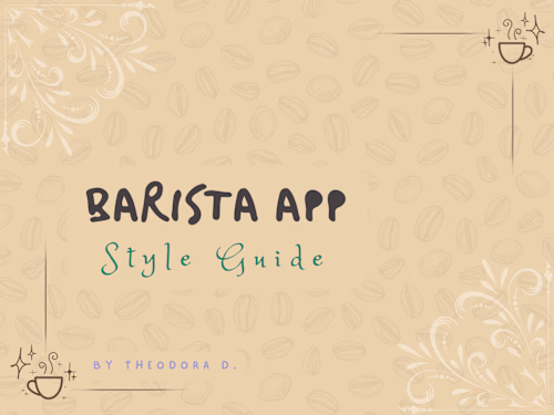 Barista App Style Guide