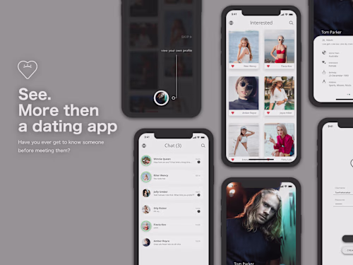App Design: UX UI for a Dating App
