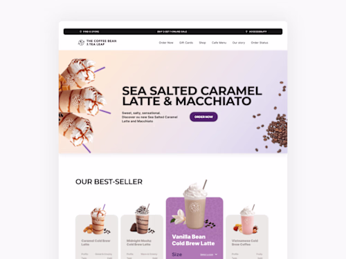 UI design of a Restaurant Website