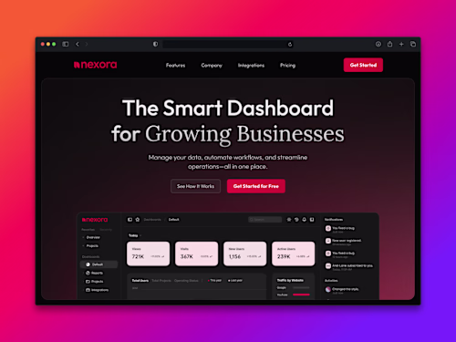 Nexora Landing Page in Framer
