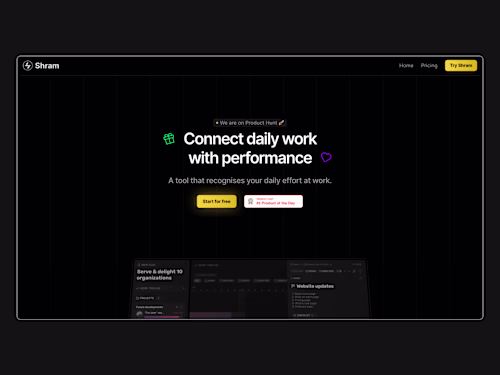 SaaS product website on Framer