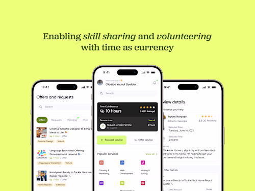 Full Mobile App UI/UX Design for TimeSwapr