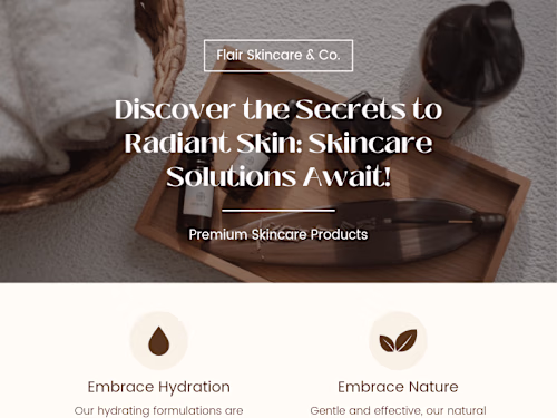 Email Newsletter Campaign for Flair Skincare & Co.