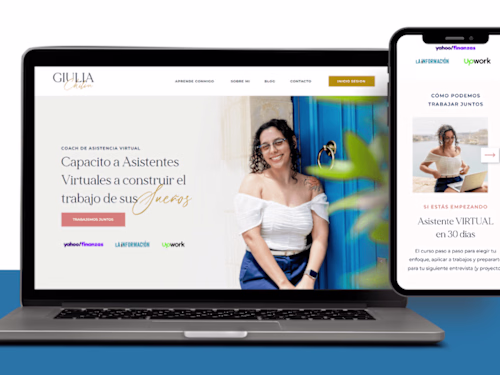 Showit Website Design for Coach Giulia Chilin