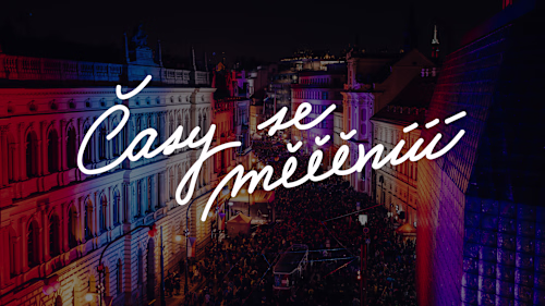 Brand identity of a grand celebration of democracy in Prague 