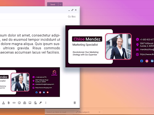 Branded Email Signature Design for E-commerce
