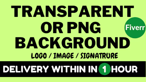 I will make transparent logo, png or white background within 1 …
