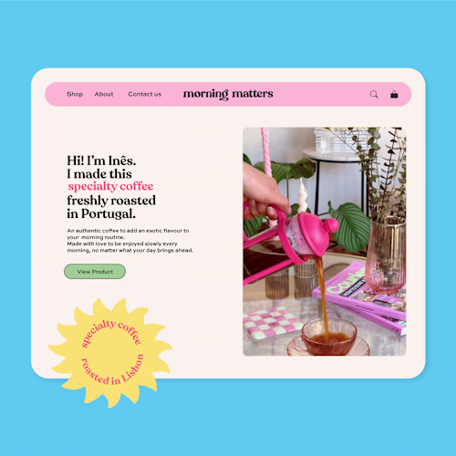 Landing page design and Branding for Coffee Brand