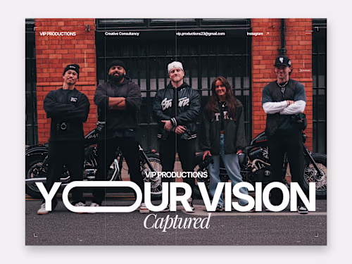 VIP Productions - Framer Videographer Website