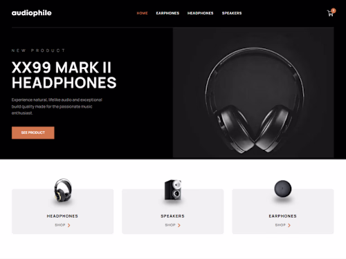 Audiophile Ecommerce Website A sleek, responsive frontend fo...