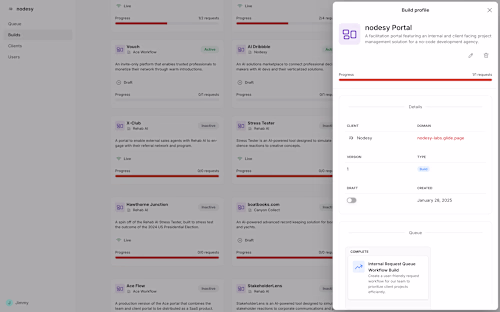 Project & Operations Portal for an automation agency.